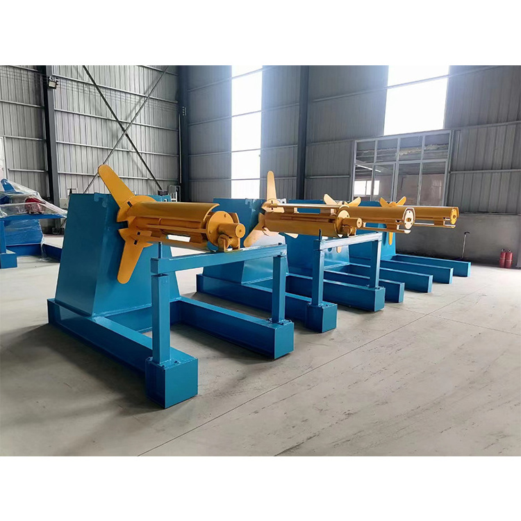 5T 8T 10T ton hydraulic decoiler recoiler uncoiler machine with small car