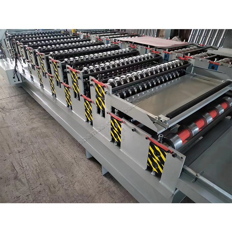 Color Steel Metal Plate Roll Forming Machinery 800 + 750 Double Layer Seamless Steel Siding Machine