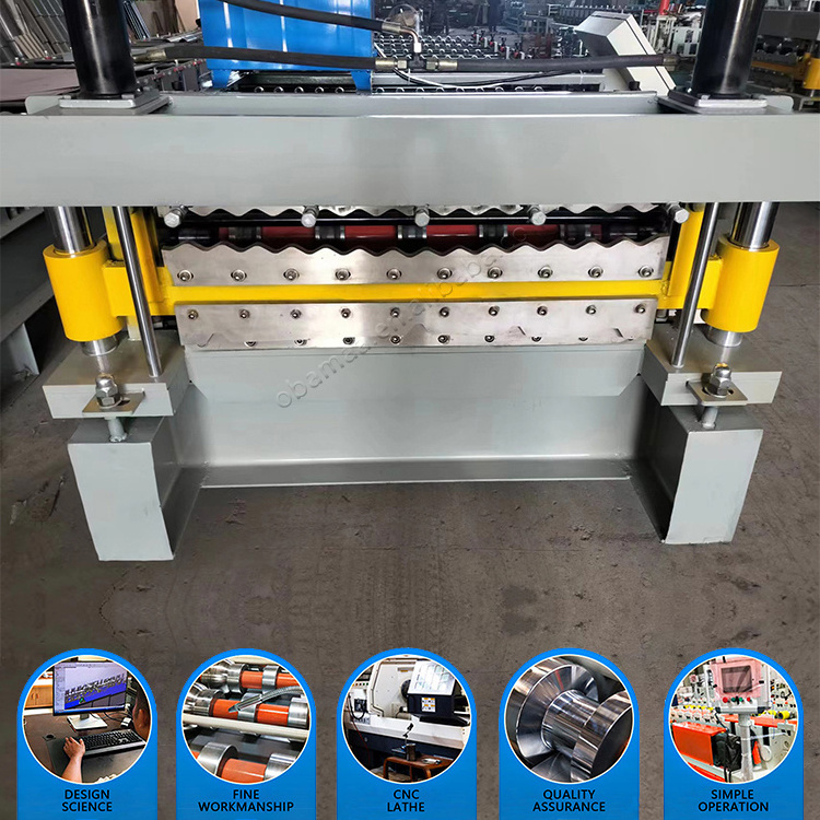 Color Steel Metal Plate Roll Forming Machinery 800 + 750 Double Layer Seamless Steel Siding Machine