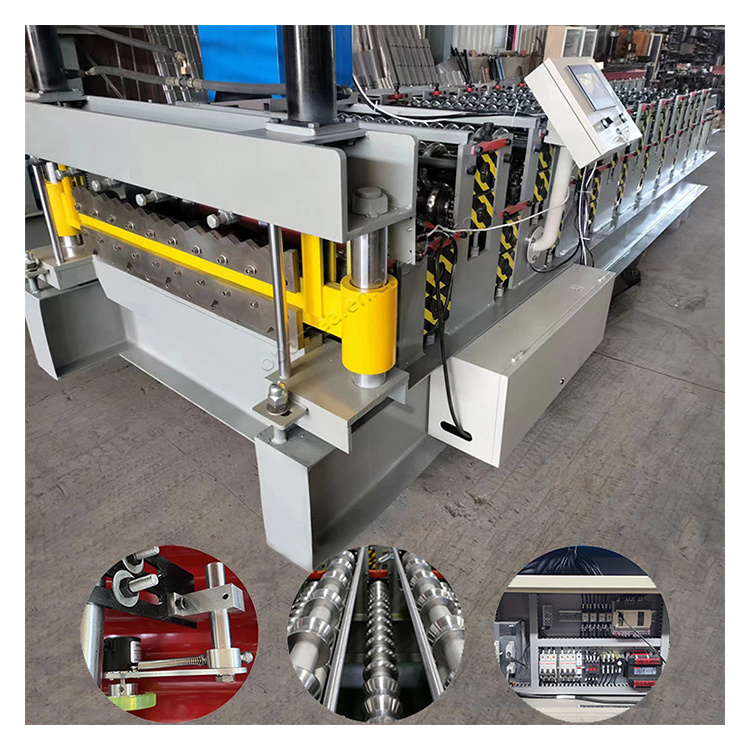 Color Steel Metal Plate Roll Forming Machinery 800 + 750 Double Layer Seamless Steel Siding Machine