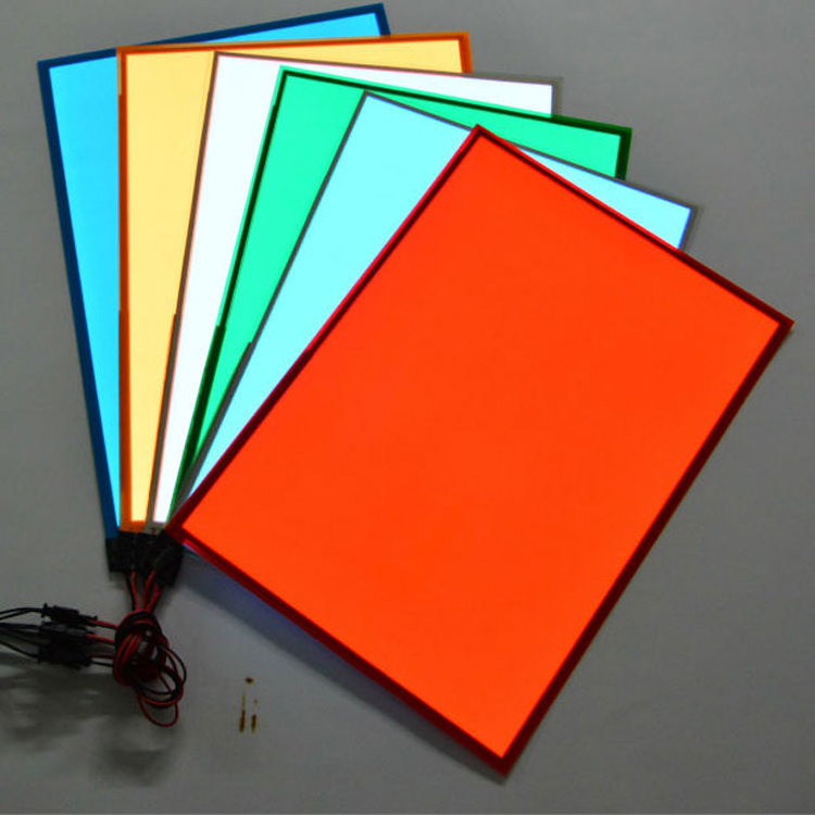 High brightness EL backlight el panel electroluminescent panel A0 A1 A2 A3 A4 A5 A6 customizable el sheet cuttable LED panel