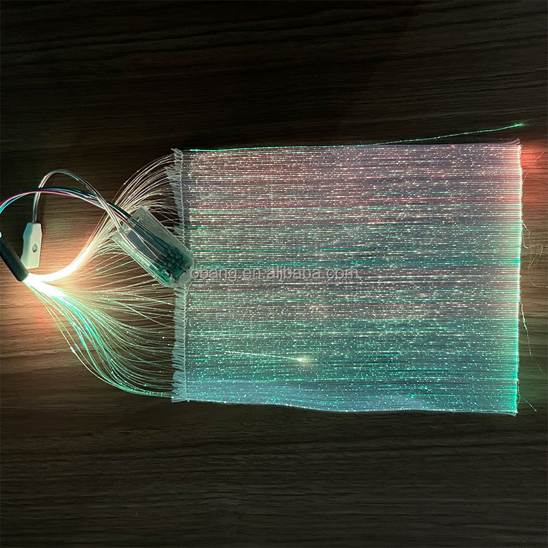 LED Luminous Fiber Optics Fabric for Dresses Gown Bag - Light Up PMMA Optical Fiber Clothing Fabric Textile with RGB LED Control