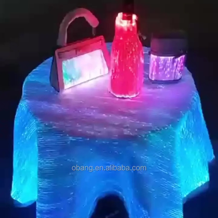 LED Luminous Fiber Optics Fabric for Dresses Gown Bag - Light Up PMMA Optical Fiber Clothing Fabric Textile with RGB LED Control