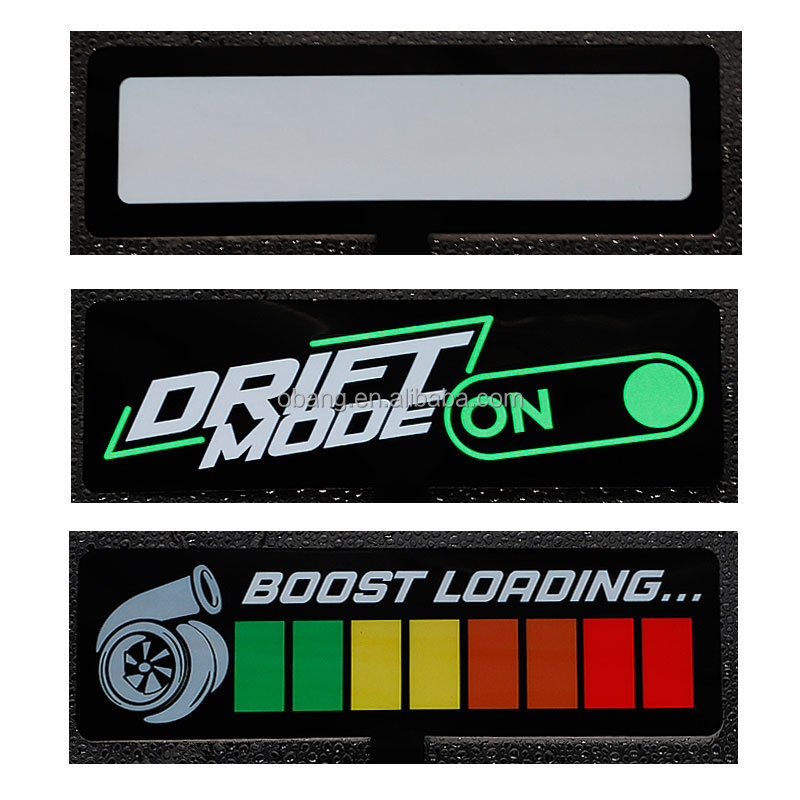 Custom Led light up sticker electronic luminous EL car sticker glow in the dark for Car window