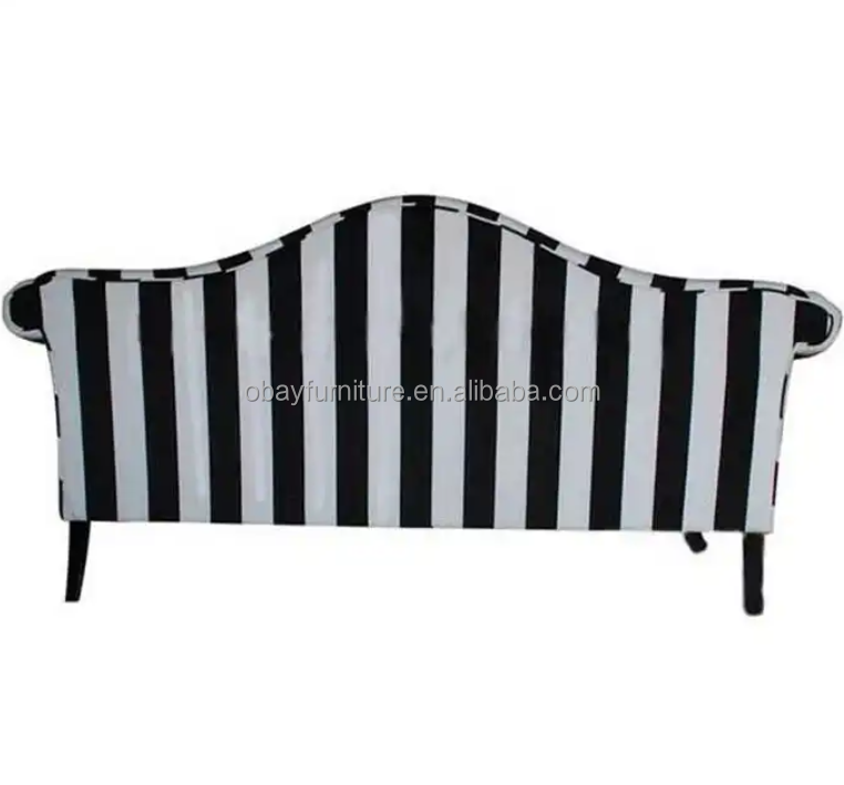 Modern Design italian living room oak velvet sofa upholstered furniture in black and white striped velvet new design velvet sofa