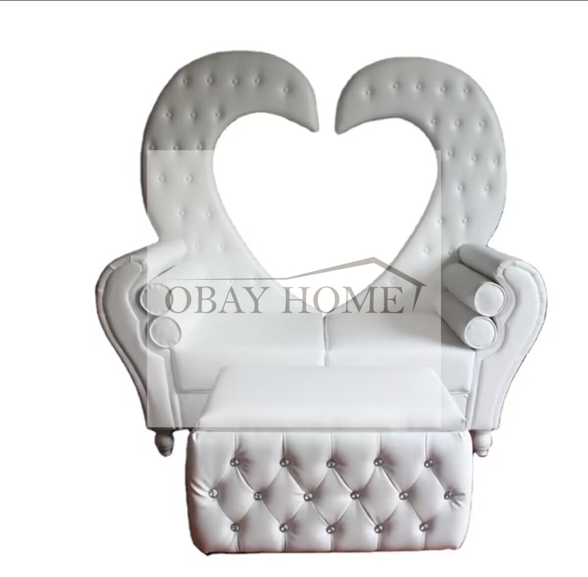 New heart shaped wedding sofa wedding stage sofa for bride and groom modern loveseat throne chair for wedding hotel decoration