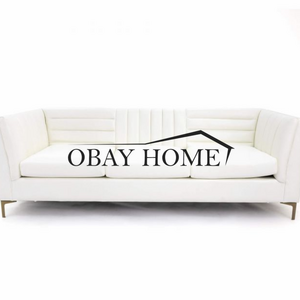 Hign end  luxury contemporary furniture modern white leather sofa with gold metal legs large size deep couch sofa for wedding