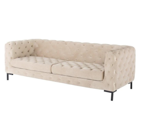 Elegant royal deep button tufted upholstery gold legs couch living room sofa modern