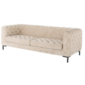 Elegant royal deep button tufted upholstery gold legs couch living room sofa modern