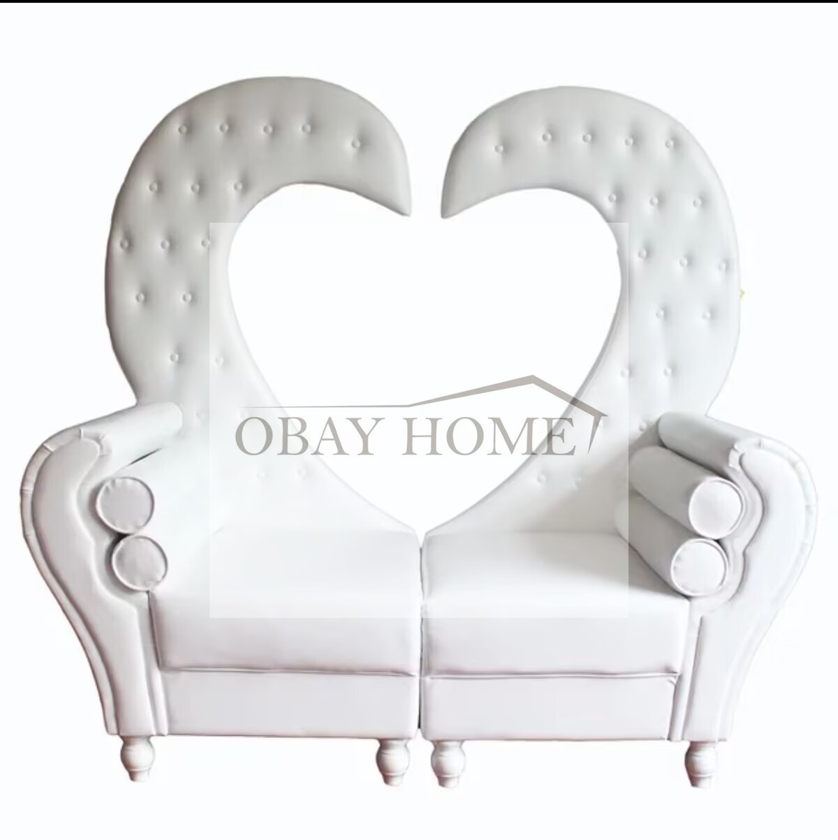 New heart shaped wedding sofa wedding stage sofa for bride and groom modern loveseat throne chair for wedding hotel decoration