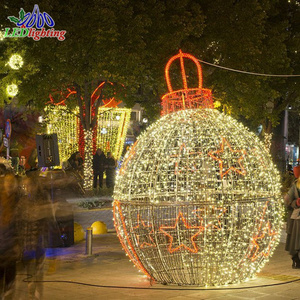 New Large Outdoor Ball Motif Light Led 3d Acrylic Giant Christmas Motif Sphere