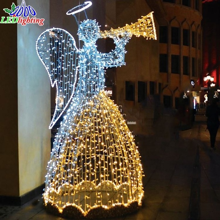 Led Christmas Decorations Angel 3D Motif Light