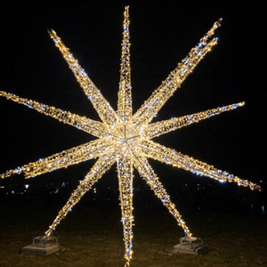 Outdoor Large Commercial Christmas 3D Motif Lighted Star