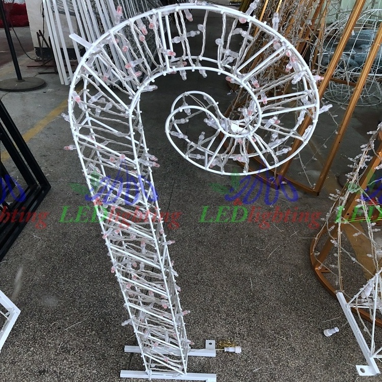 2024 new  candy cane solar Christmas pathway pole arch door shape street motif  lights