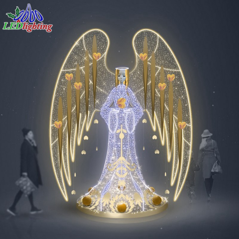 Led Christmas Decorations Angel 3D Motif Light