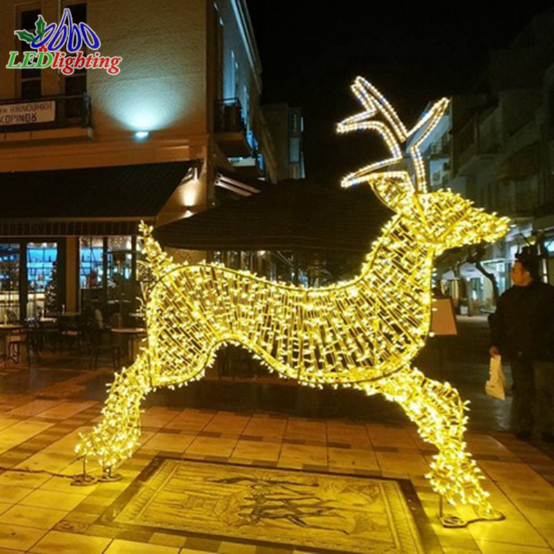 outdoor big lots Christmas animal outdoor decoration led horse carriage motif light