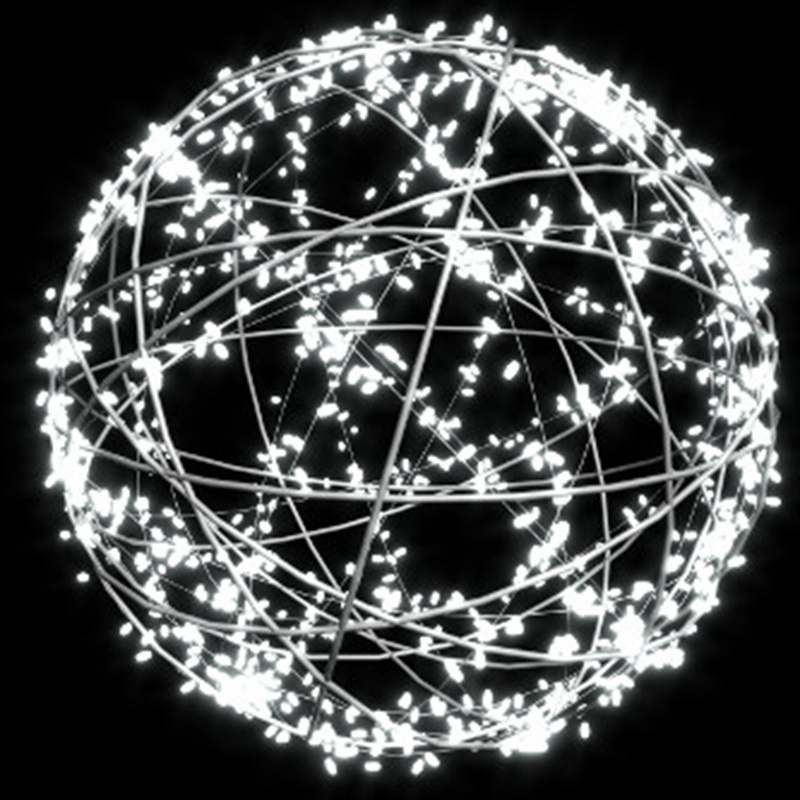 Outdoor Commercial Large 3D Illuminated Christmas Ball Motif Giant Baubles Sphere with RGB Lights IP65 Rated Wedding Decoration