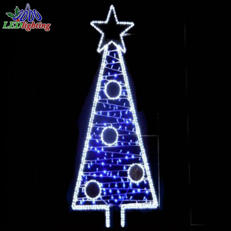 led christmas fireworks light pole motif decorative light Christmas decorations for streets squares churches