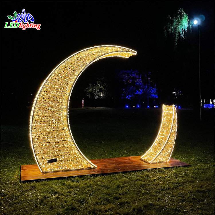 Outdoor Decoration Moon and Star Ramadan Light Motif