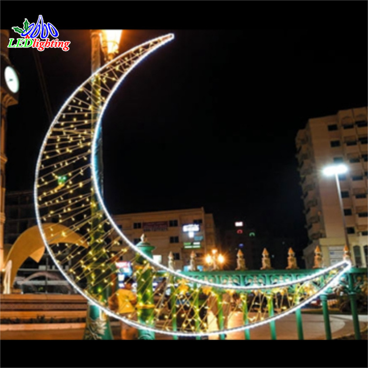 Outdoor Decoration Moon and Star Ramadan Light Motif