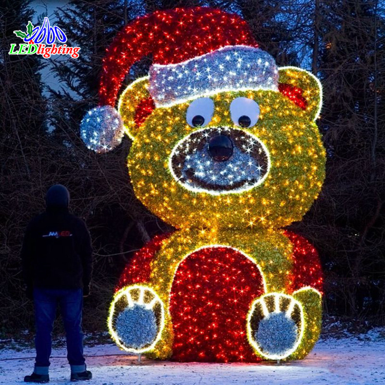 3d motif xmas lights large outdoor christmas spheres with bear