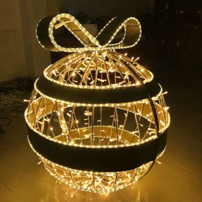 3D Outdoor Large Hanging Ball Lights LED Christmas Sphere with Acrylic