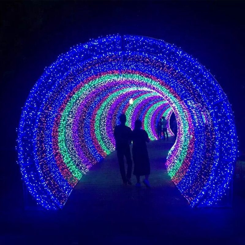 Outdoor 3D Arch LED Wire Frame Holiday driveway Christmas Festival Decorative Street led Motif Light