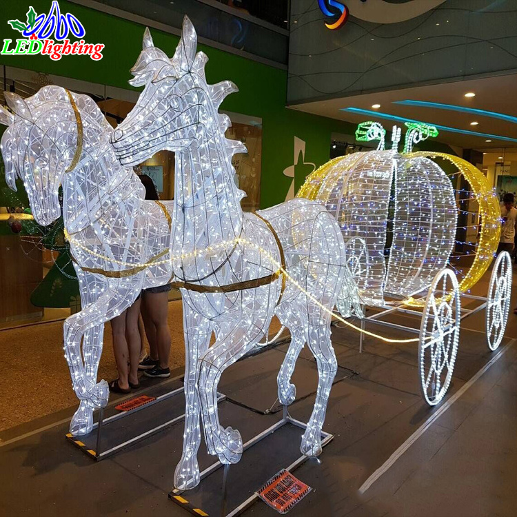 Shopping Mall Park Plazza Used Cinderella Pumpkin Horse Carriage for Sale