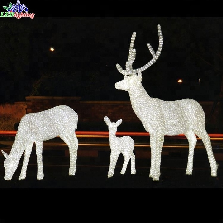 LED christmas decorations large reindeer lights outdoor