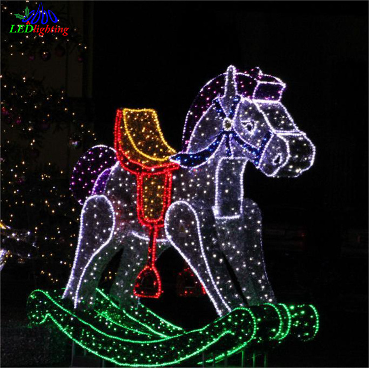 2D 3D Christmas Decoration Outdoor IP65 waterproof Santa Claus Motif Light