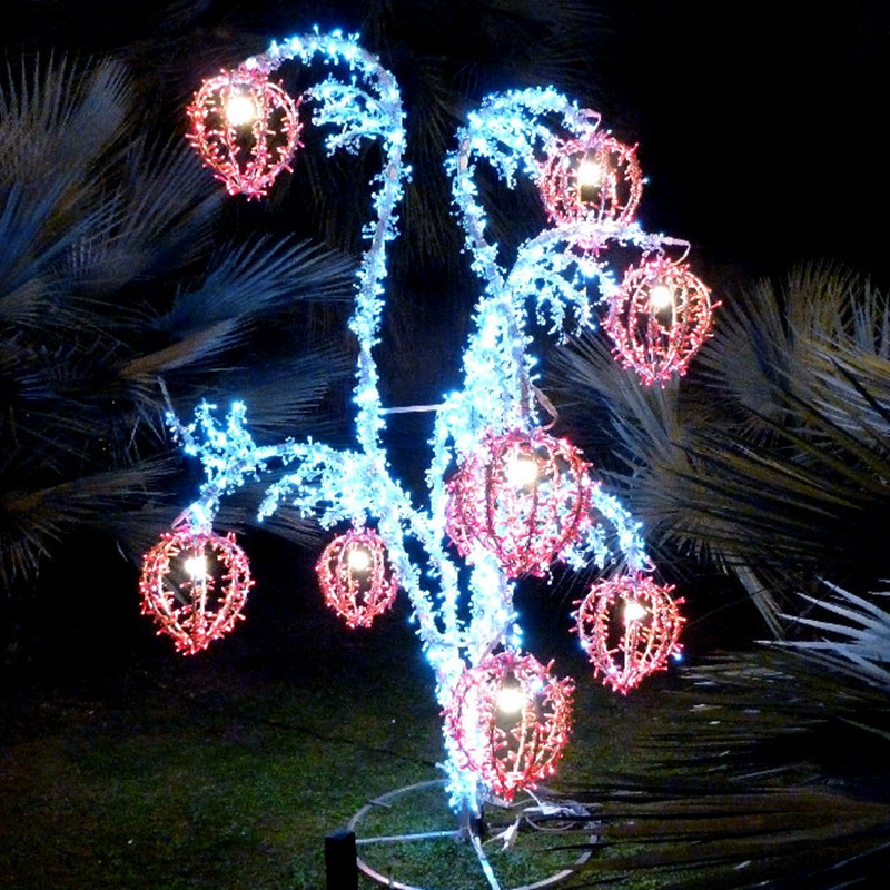 Outdoor Large LED Giant Flower Cane Sculpture outdoor display Props Garden Motif Lights Commercial Light Sculpture