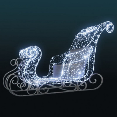 Shopping Mall Outdoor Street Decoration 3D Reindeer Sculpture Flying Horse Motif Light For Sale