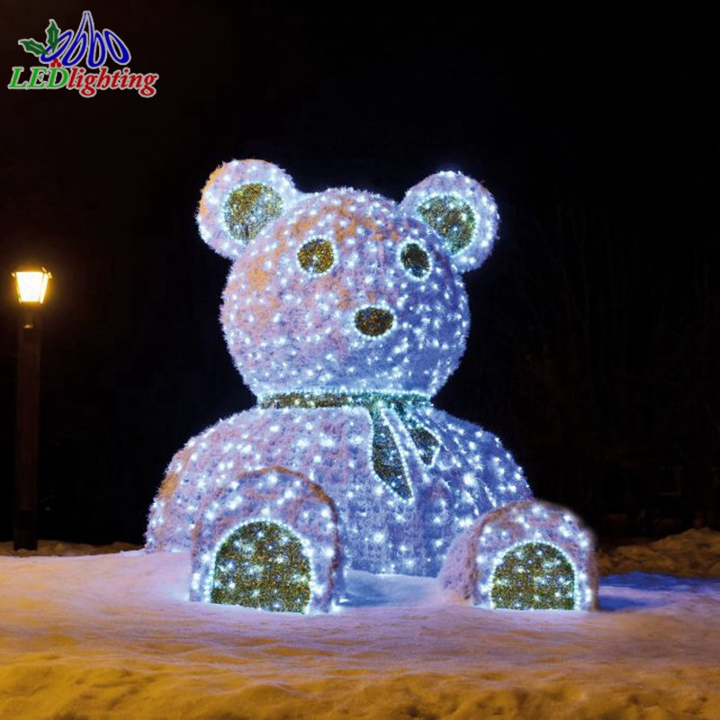 3d motif xmas lights large outdoor christmas spheres with bear