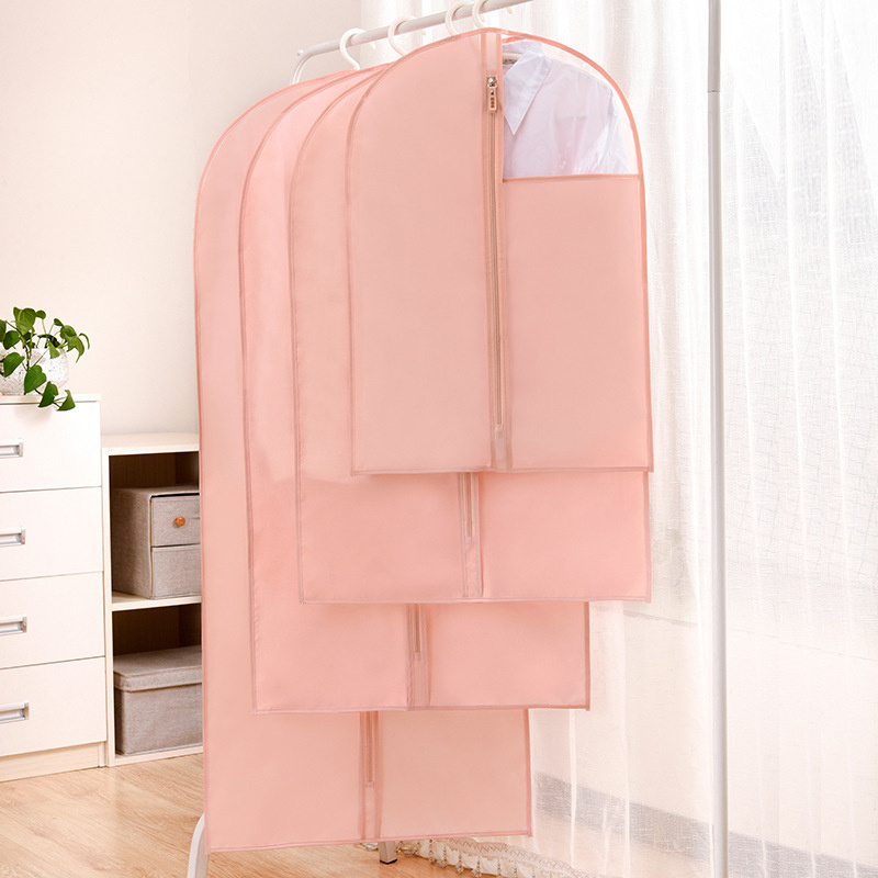 Eco Friendly Suit Cover Clear  Window Garment Bag Down Jacket Dust-proof Cover Clothes Non Woven Garment Bag