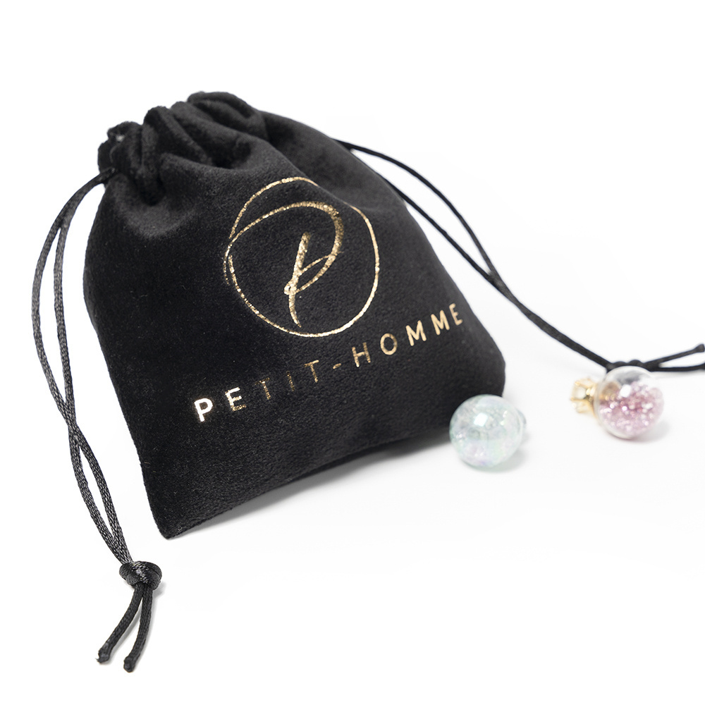 Wholesale Black  Velvet Drawstring Bag Luxury Jewelry Make Up Cosmetic Packaging Gift Velvet Drawstring Bag With Custom Logo