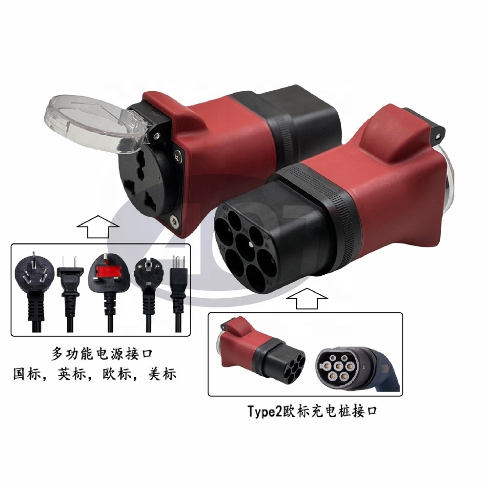 EV Type 2 to Ac charger Discharge V2L Vehicle to Load Type 2 ev charger  EU US AU UK Waterproof Socket Power