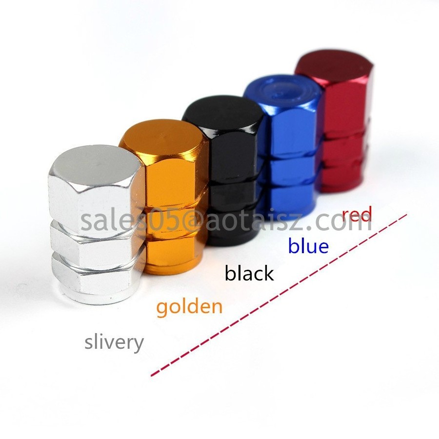 1Set of 4 Pieces Universal Car Auto Aluminum Alloy Wheel Tire Valve Stem Cap Cover Colorful