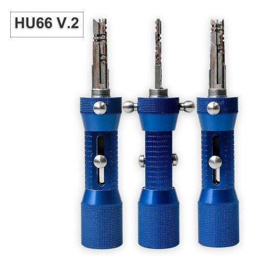 2 in 1 HU66 V.2 Professional Locksmith Tool for HU66 Lock Pick and Decoder Quick Open Tool