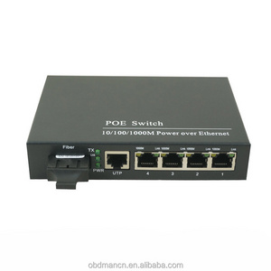 4POE+1UTP+1Dual Fiber switch 1310nm, 20km, Sc hirschmann poe switch 4 port