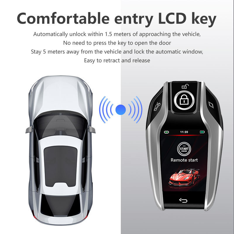 Latest Smart Key LCD Screen Display Key Universal Modified For BMW touch screen car keys Keyless Entry Auto lock