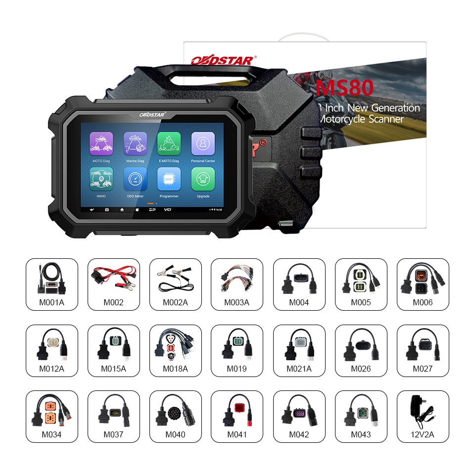 2023 OBDSTAR MS80 STD Best motorcycle diagnostic tool ecu mapping ecu tuner software immo obd scanner immo universal decoding