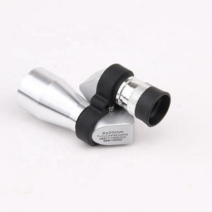 Hot Sale 8X20 Super Mini Pocket Silver Metal Monocular Telescope Eyepiece High Visibility Pocket Size Binoculars