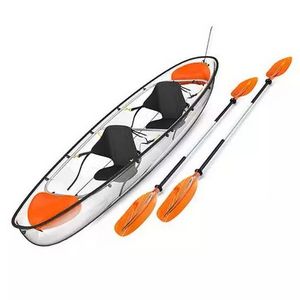 Favorite 2023 New Design Crystal Boat Fiberglass Kayak Rowing Boats Small Hard Plastic Boat