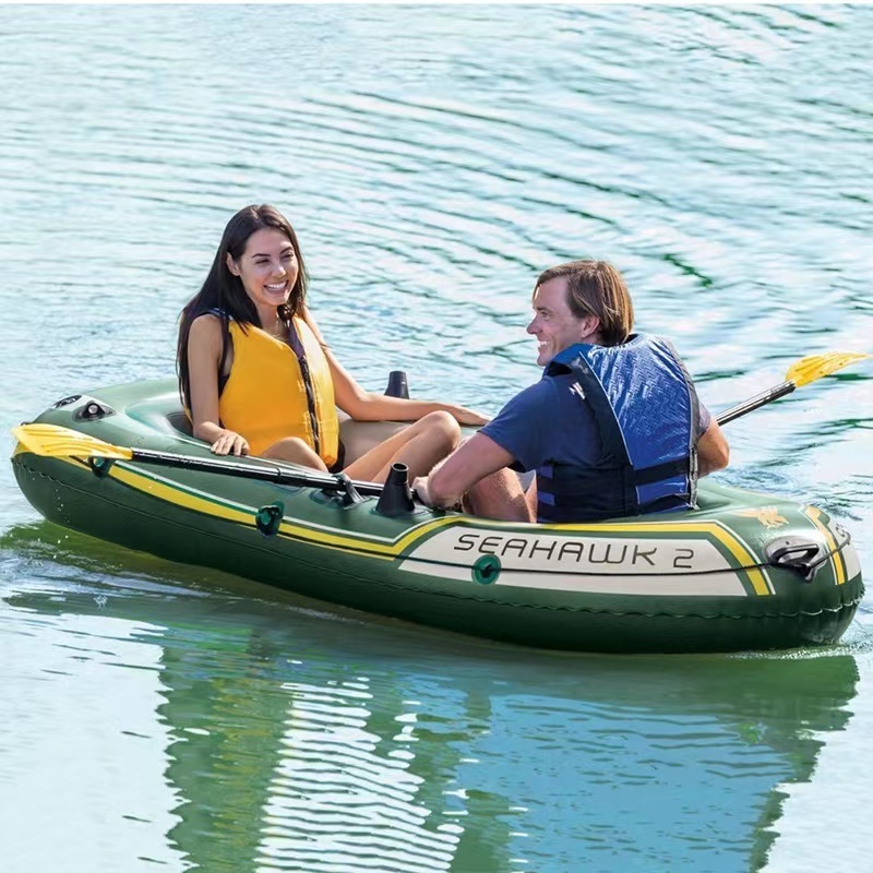 OBL 68347 Paddle PVC Fishing Kayak Sand Eagle 2 person Inflatable Fishing Boat CanoeKayak Seat Rowing Boats