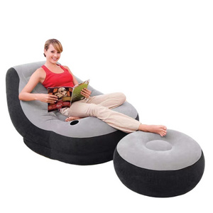 The Latest Indoor Comfortable Inflatable Sofa Bed Thickened Foldable Sofa Chair Camping Beach Seat