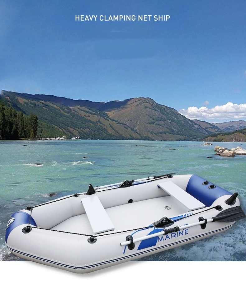 7 Person Inflatable Assault Boat 13ft PVC Aluminum Floor Transom Speed Kayak High Thread Strength Canoe Dinghy