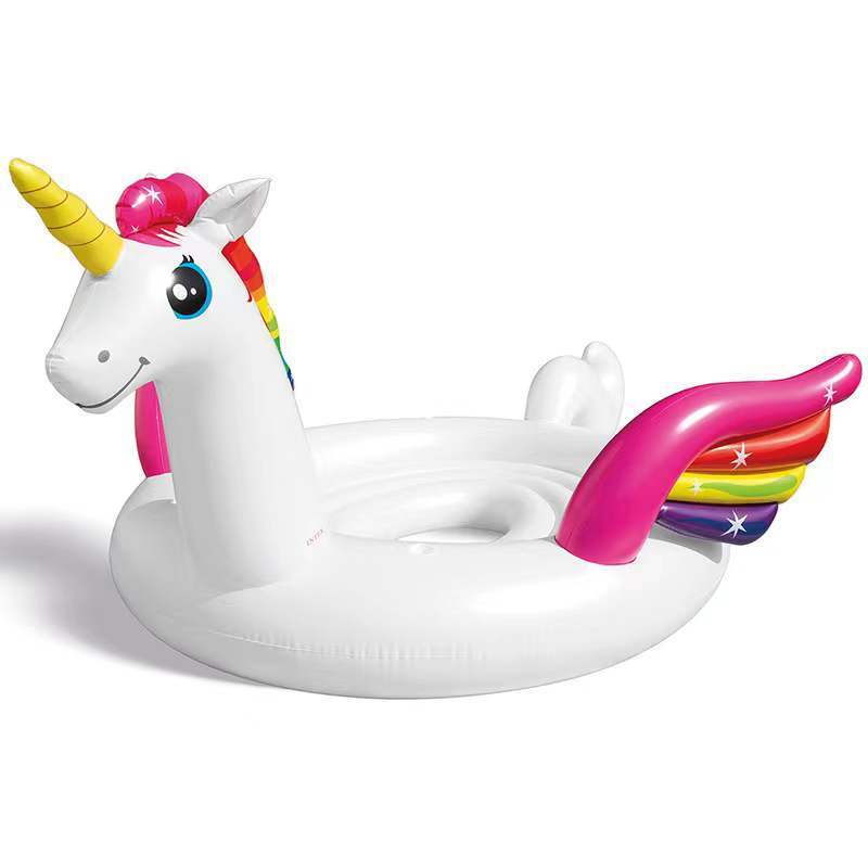 OBL 2022 new design inflatable floater water float rider lake big unicorn pool float tropical tahiti floating island