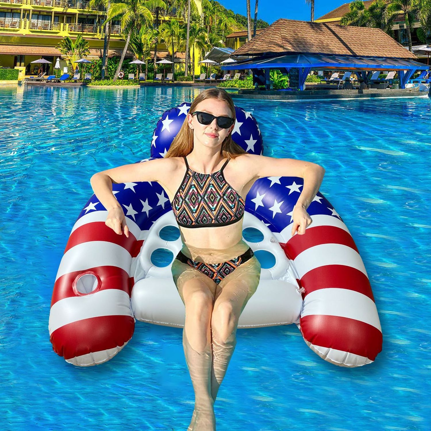 Hot sales Inflatable Kids Adults Summer Fun Blow Up Black Swan Pool Raft Lounger Floats