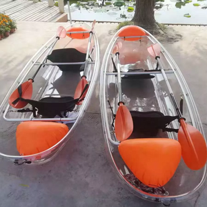 OBL Customized Small Plastic Boats See Through Crystal Bottom Kayak Gonflable Transparent Polycarbonate Clear Kayak