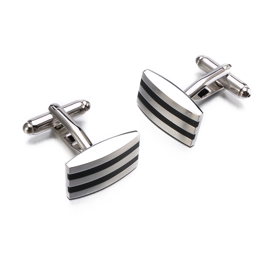 Wholesale Black Enamel Cufflinks OB Brand Men's Jewelry High Quality Cuff links For Mens Shirt Cuffs Cufflink Factory In China